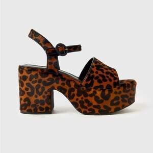Larroude Miso Animal Print Platform Sandals 9.5
